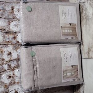 2 Metallic Luxe Window Sheer Panels